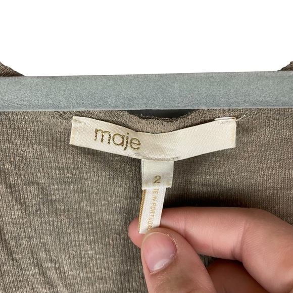 Maje Athena 100% Silk Racerback Tank Top Size 2 (FR 38 / US Small) - Picture 3 of 6